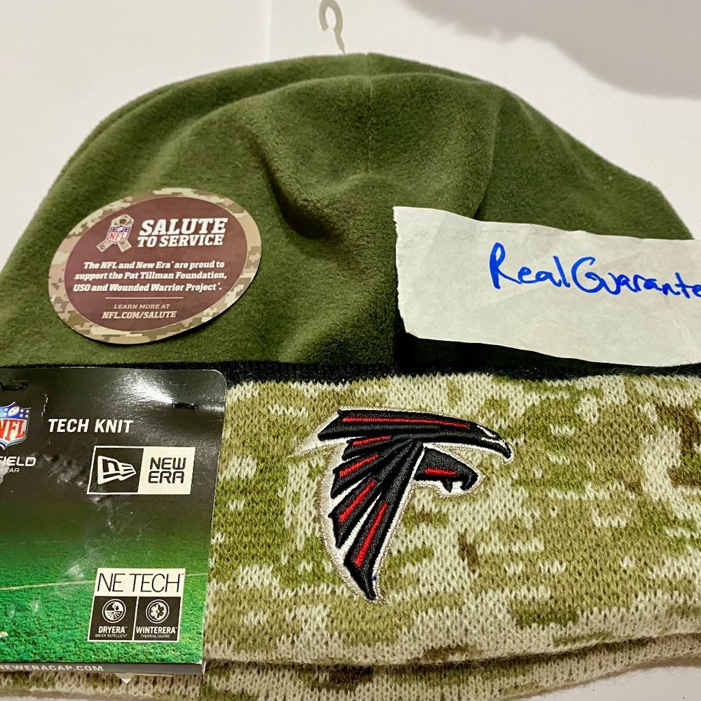 NWT Rare 100% New Era 2014 Atlanta Falcons Salute To Service Sport Knit Hat NFL